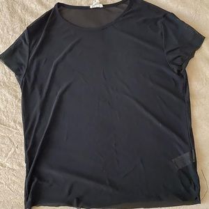 Black mesh short sleeve top from garage.